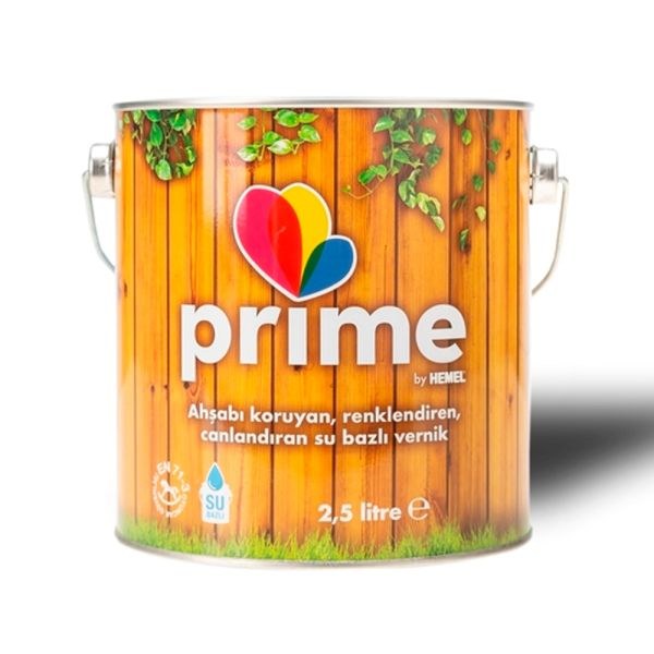 Hemel Prime Su Bazlı Ahşap Verniği 2,5 L